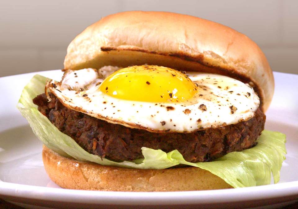 Classic Veggie Burger with Fried Egg Innit